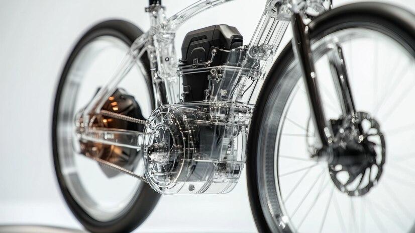 Des roues de vélo électrique gris